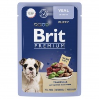 Brit Premium пауч телятина в соусе для щенков, 85 г