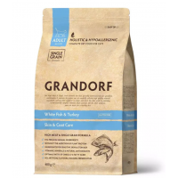 GRANDORF сухой корм для кошек, индейка и белая рыба