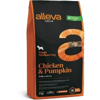 Сухой корм для щенков средних пород Alleva Natural Chicken & Pumpkin Puppy Medium
