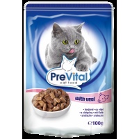 PreVital Classic консервы с телятиной в соусе для кошек, 100 г