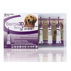 Вектра 3D инсектоакарицидные капли для собак 25-40 кг 3 пип./уп.