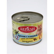 Беркли Local  консервы для кошек №2 Кролик с клюквой
