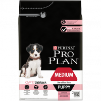 Pro Plan сухой корм для щенков ср.пород с чувст.кожей лосось