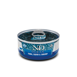 Farmina N&D CAT OCEAN влажный корм для взрослых кошек тунец, кальмар, креветки, 70 г