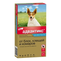 Адвантикс для собак от 4 до 10кг, пип 1 мл (4 пип/уп)