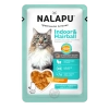 Корм влажный НАЛАПУ Indoor&Hairball для взрослых кошек живущих в помещении, кусочки курицы в желе, 77 г