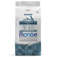 Monge Dog Monoprotein корм для собак всех пород форель с рисом и картофелем