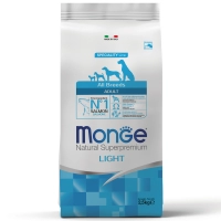 Monge Dog Speciality Light корм для собак всех пород низкокалорийный лосось с рисом