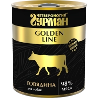 Четвероногий гурман Golden Line консервы для собак с говядиной в желе