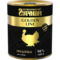 Четвероногий гурман Golden Line консервы для собак с индейкой в желе