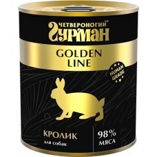Четвероногий гурман Golden Line консервы для собак с кроликом в желе