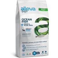 Сухой корм для взрослых собак средних и крупных пород Alleva Holistic Ocean Fish + Hemp & Aloe vera Medium/Maxi