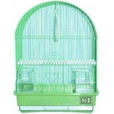 N1 Клетка для птиц, 30x23x39, овальная, укомплектованная.