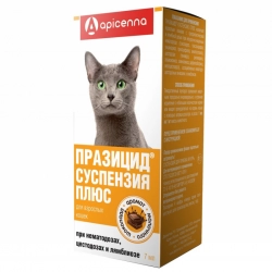 ПРАЗИЦИД ПЛЮС суспензия антигельминтнaя для кошек, 1мл/1кг, фл.7мл