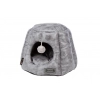 SCRUFFS Лежак-домик для кошек "Knightsbridge Cat Igloo", экокожа, серый, 48x48x38см