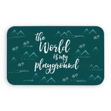 TARHONG Коврик под миски "Playground", бирюзовая, 48х29см