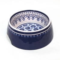 TARHONG Миска для животных "Moroccan", синяя с рисунком, 18х18х7,1см (590мл)