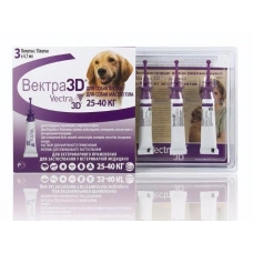 Вектра 3D инсектоакарицидные капли для собак 25-40 кг 3 пип./уп.