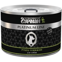 Четвероногий Гурман Platinum консервы для собак Рубец говяжий
