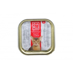 Паштет для кошек ФАРШ с рыбой, 100 гр