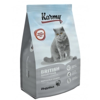 Karmy British Adult сухой корм для кошек породы британская короткошерстная с индейкой